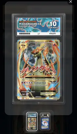 Pokemon TCG M Charizard EX Evolutions Full Art 101/108 Ace 10 - Image 1