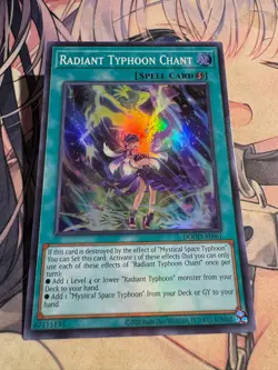Yugioh Asian English Radiant Typhoon Chant DOOD-AE061 Super rare NM - Image 2