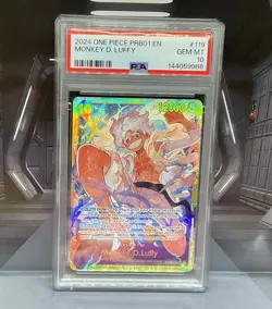 2024 Monkey D Luffy One Piece PRB01 EN PSA 10💎 - Image 1
