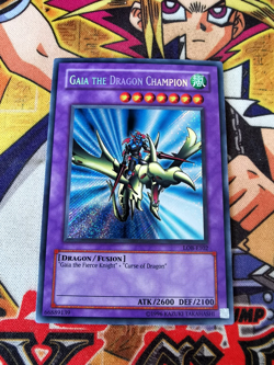Gaia the Dragon Champion lob-e102 Unltd Ed (NM+) Secret Rare Yu-Gi-Oh! - Image 1