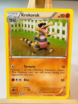 Krokorok 64/114 [M/NM] [Black & White] (Pack Fresh) Uncommon - Pokemon Card - Image 1