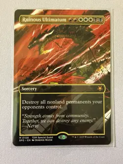 Ruinous Ultimatum Borderless Special Guests Mythic Dominik Mayer MTG NM #0108 - Image 1
