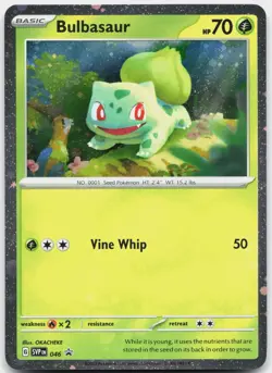 Bulbasaur (Cosmos Holo) 046 Holo Promo Scarlet & Violet Promo Pokemon Near Mint - Image 1