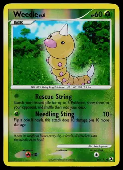 Pokemon Card - Weedle Rising Rivals 86/111 Common Reverse Holo - Image 1