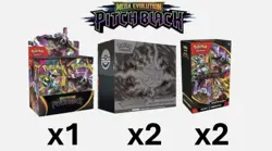 PRESALE Pitch Black Pokemon Center Bundle 2x PC ETB 1x Booster Box 2x Bundle NEW - Image 1