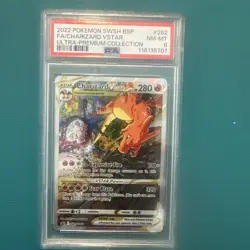 2022 POKEMON SWSH BLACK STAR PROMO #262 FULL ART/CHARIZARD VSTAR PSA 8 - Image 1