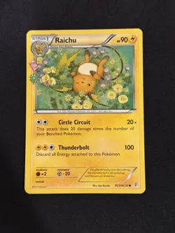 Pokemon Card Raichu RC9/RC32 Generations HP Radiant Collection Moderately Played - Image 1