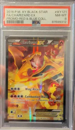 PSA 8 2016 POKEMON CHARIZARD EX XY BLACK STAR PROMOS HOLO PROMO XY121 - Image 1