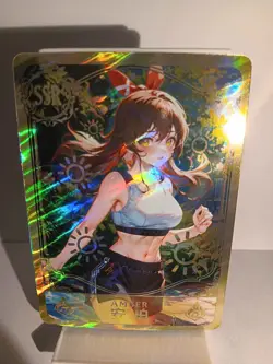 AMBER GENSHIN IMPACT SSR Holographic Custom Art Goddess Story Anime Card - Image 1