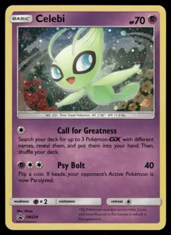 Celebi - SM224 Holo Promo Sun & Moon Promo Pokemon Holo Moderately Played - Image 1