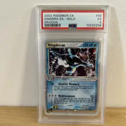 Pokemon Kingdra EX Dragon #92/97 Holo Ultra Rare Graded Slab PSA 5 2003 English - Image 1