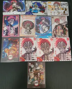 Akaza Card Lot - Demon Slayer Anime CCG 12 Cards Upper Rank - Image 1