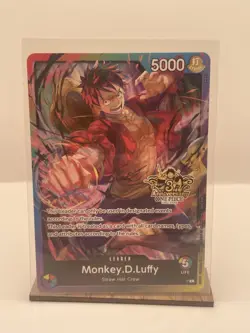 One Piece Card Monkey.D.Luffy Leader 3rd Anniversary Event 3 Brothers Pack - Image 1