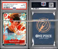 2025 One Piece Monkey.D.Luffy Alternate Art OP12-015 Legacy of the Master PSA 10 - Image 3