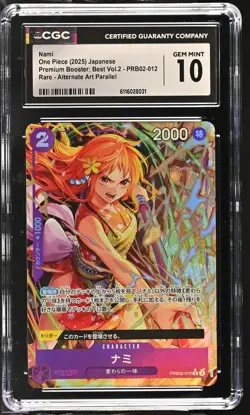 Nami #PRB02-012 Japanese 2025 One Piece Premium CGC 10 Gem Mint A3 - Image 1