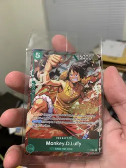 Monkey.D.Luffy P-135 Winner Stamp OP16 Pre-Release Event Promo Card Sealed - Image 1