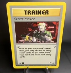 Secret Mission 118/132 1st Edition Gym Heroes Vintage Pokemon Card LP 1999 WOTC - Image 1