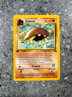 Pokemon TCG Cards 1st Edition Kabuto 50/62 Fossil NM - Image 1