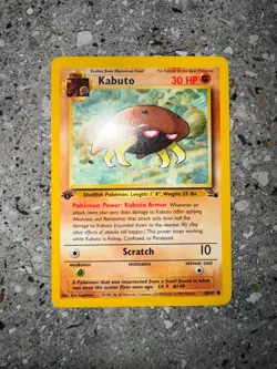 Pokemon TCG Cards 1st Edition Kabuto 50/62 Fossil NM - Image 3