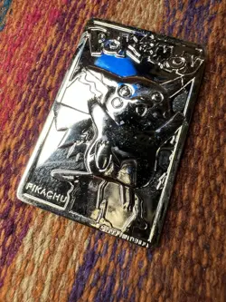 23K Gold Plated Pokemon Pikachu Trading Card-1999 Burger King In Case - Image 3