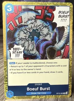 Boeuf Burst OP12-060 R Foil Legacy of the Master One Piece Card Game NM/M - Image 1