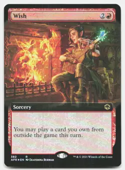 Wish (Extended Art) 382 Adventures in the Forgotten Realms MTG Foil NM - Image 1