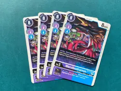 WaruSeadramon BT11-085 Playset Dimensional Phase Digimon Card Game x4 - Image 1
