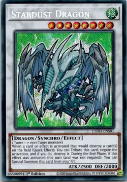 Yugioh Stardust Dragon () L5DD-ENS01 1st Edition Secret Rare NM - Image 1
