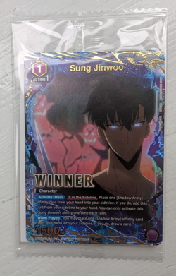 Union Arena Solo Leveling Sung Jinwoo WINNER UEPR/SLG-1-019 English Promo Sealed - Image 1