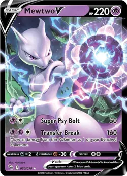 Pokemon Mewtwo Holo Ultra Rare TCG Card 030/078 Pokemon Go - Image 1