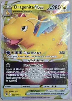 Pokemon Go TCG Dragonite VSTAR Holo Ultra Rare Card 050/078 - Image 1