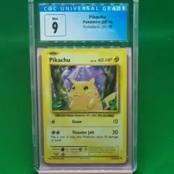 CGC 9 Pikachu 35/108 XY Evolutions Pokemon TCG Mint Card Grade 2016 Yellow Cheek - Image 1