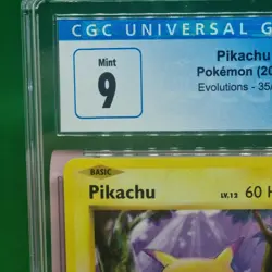 CGC 9 Pikachu 35/108 XY Evolutions Pokemon TCG Mint Card Grade 2016 Yellow Cheek - Image 3