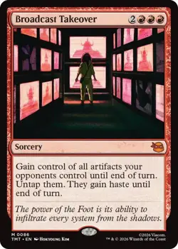 Broadcast Takeover - Foil Teenage Mutant Ninja Turtles MTG - Image 1