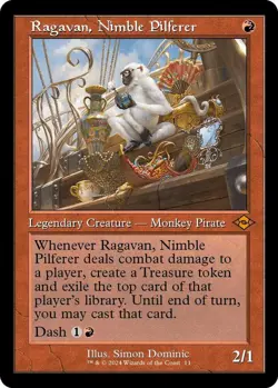 Ragavan, Nimble Pilferer - Retro Border - Modern Horizons 3- Magic The Gathering - Image 1
