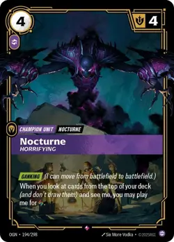 Nocturne - Horrifying Riftbound [Origins] #194 Foil Near Mint - Image 1