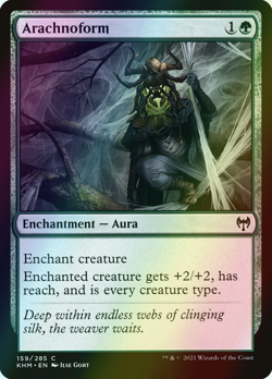 MTG Arachnoform Foil ** Kaldheim ** English (NM) - Image 1