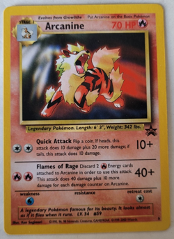 Black Star Promo Arcanine #6 Pokemon Card WOTC 1999 NM - Image 1