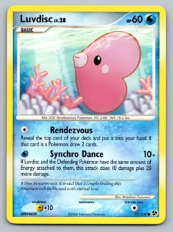 Pokemon TCG Great Encounters Luvdisc 77/106 - Image 1