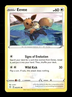 Eevee 052/072 Shining Fates NM/M Pokemon - Image 1
