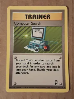 Pokemon Computer Search 101/130 Base Set 2 Rare NM See Pictures - Image 1