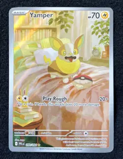 2025 Pokemon Phantasmal Flames Yamper 99 /94 full art Illustration rare holo 01 - Image 1