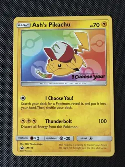 Complete Set of Pokemon Ash's Pikachu I Choose You Movie Promo - LP-NM - Image 2
