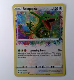 Rayquaza 138/185 Pokemon TCG SWSH Vivid Voltage NM - Image 1