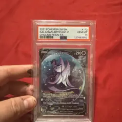 Pokemon Galarian Articuno V Chilling Reign Full Alt Art #170 PSA 10 Gem Mint - Image 1
