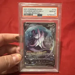 Pokemon Galarian Articuno V Chilling Reign Full Alt Art #170 PSA 10 Gem Mint - Image 2