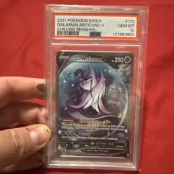 Pokemon Galarian Articuno V Chilling Reign Full Alt Art #170 PSA 10 Gem Mint - Image 3