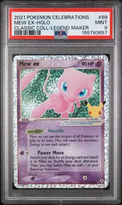 Mew EX Holo 88 Celebrations Classic Collection Pokemon PSA 9 - Image 1