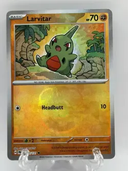 Larvitar (Master Ball Pattern) 047/131 Sv: Prismatic Evolutions Pokemon TCG NM - Image 1