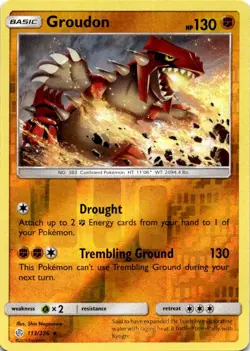 GROUDON 113/236 R COSMIC ECLIPSE POKEMON NM/M - Image 1